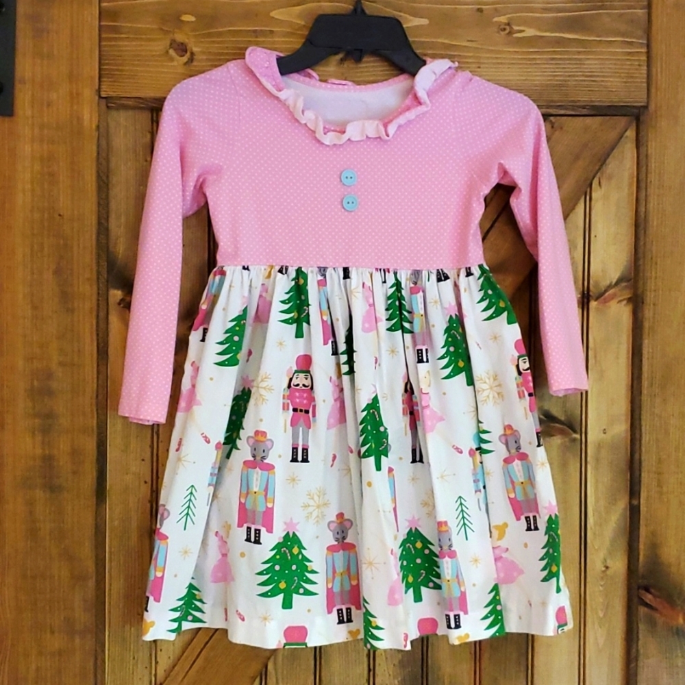 Girls Elenor Rose Christmas nutcracker dress 7/8.